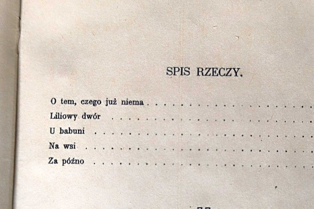 Cecylia Niewiadomska - O tem, czego już niema // Wydanie 1925