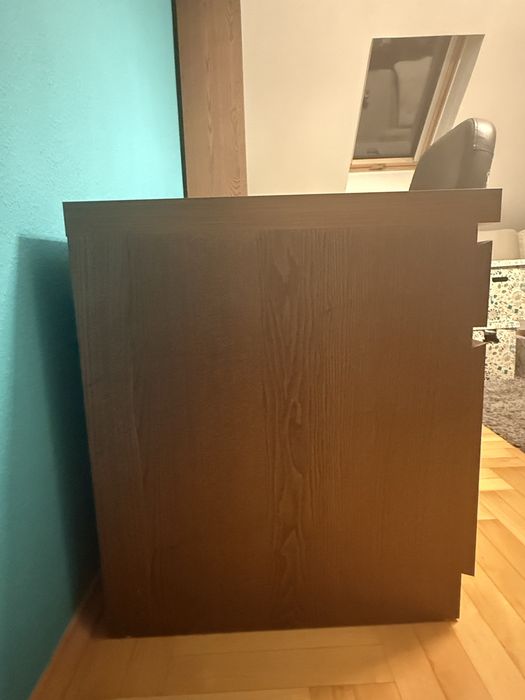 Biurko MALM Ikea, regał BILLY Ikea + fotel gratis