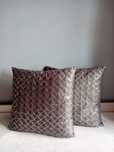 Poduszki Eurofirany velvet satyna 45x45 cekinowe szare nowe