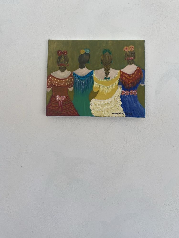 Pintura a óleo: As Sevilhanas
