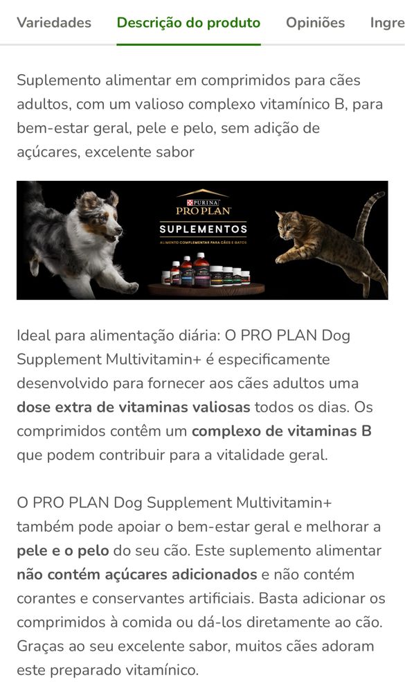 Vendo vitamina para cao