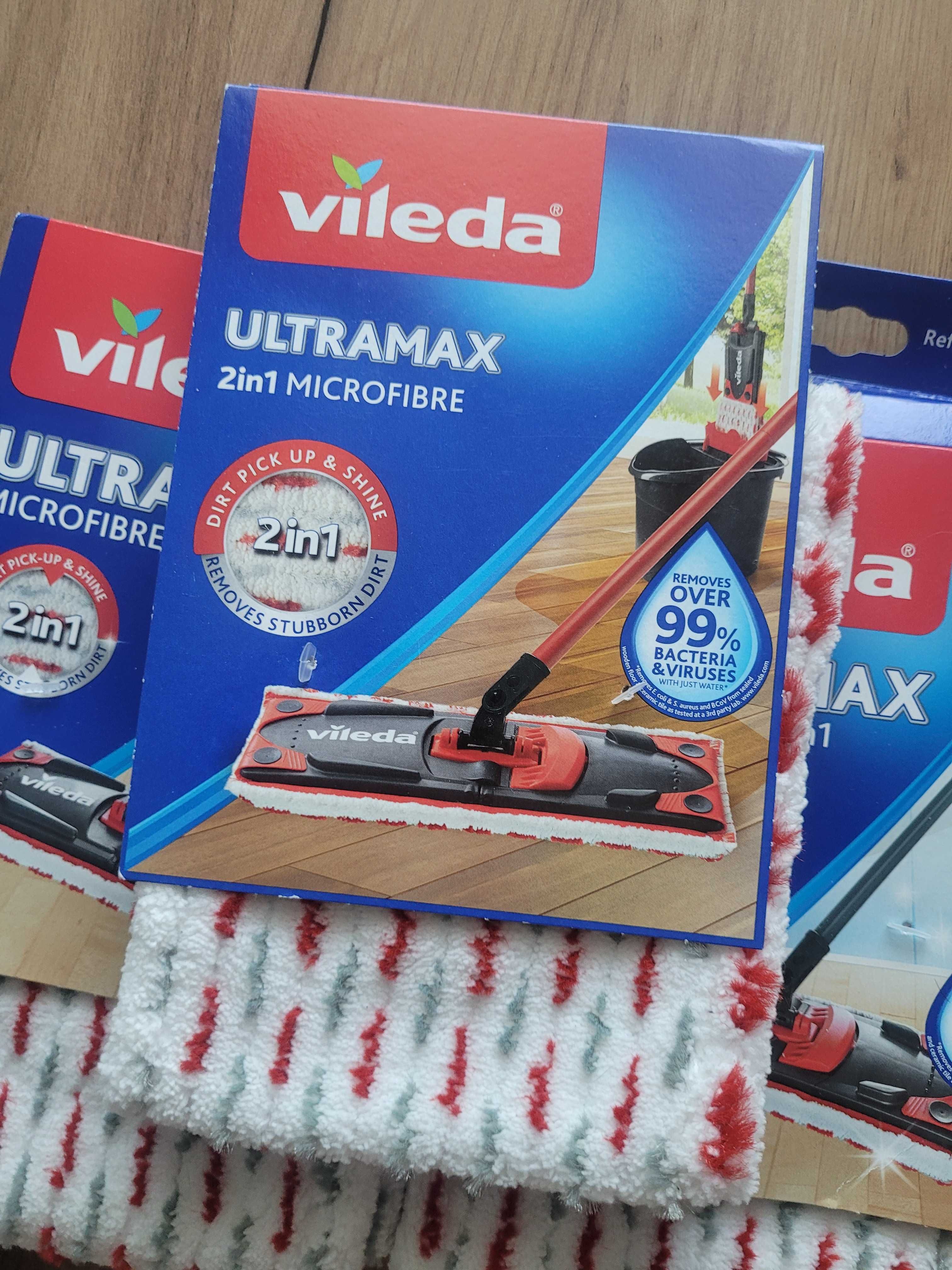 NOWY zestaw 5 wkładów do mopa Vileda Ultramax pad mop 2in1 Microfibre