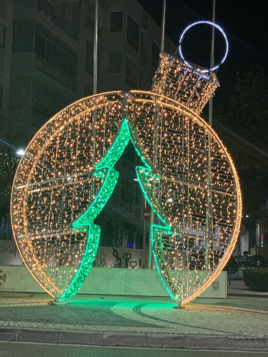 Bolas de natal iluminação