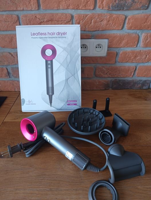 Profesjonalna suszarka bezłopatkowa, zestaw, jonizacja, dyfuzor