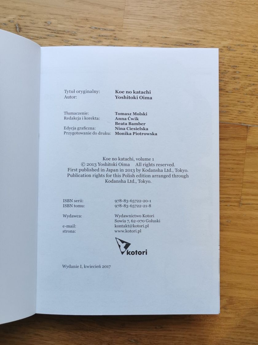 Kształt twojego głosu tom 1