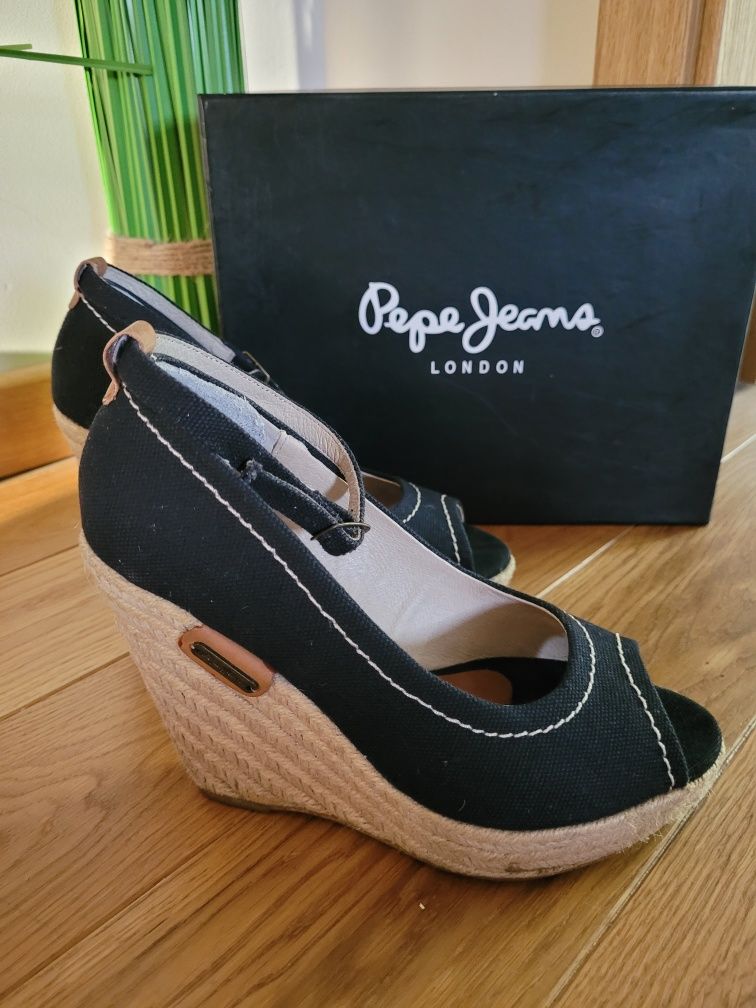 Sandały espadryle koturn r. 36 pepe jeans nowe