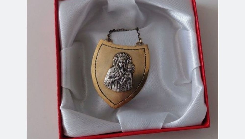 Wartość historyczna ,antyk ,srebro złocone 1931 rok ryngraf Matka Bosk