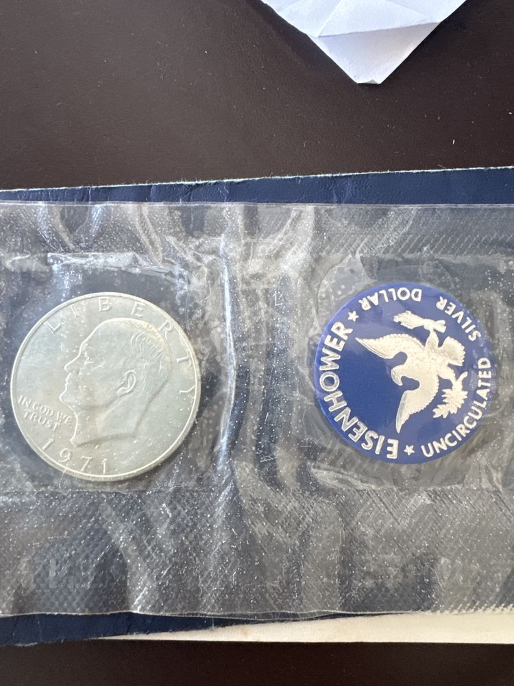Moeda Eisenhower Dollar 1971 (prata 40%) - Uncirculated