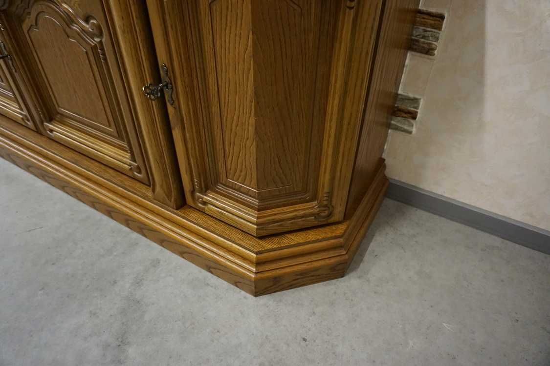 Komoda Dębowa Ciemna 4 Drzwiowa szer. 187 cm (p-1198)