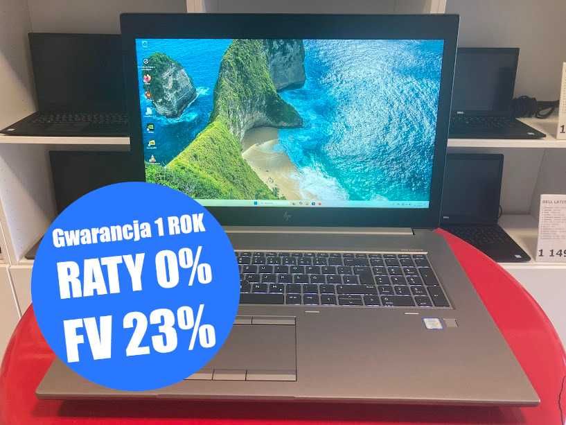 Laptop 17" HP ZBook G5 i7-8g 32GB 512SSD nVidia P3200 W11 FV23 RATY 0%