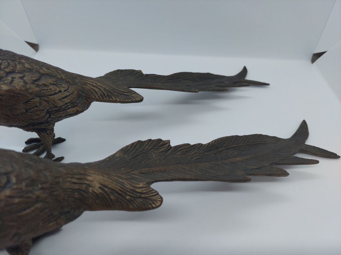 Faisões em Bronze Decorativos - Escultura Faisões Caça