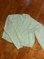 kardigan sweter na guziki crop top Boohoo