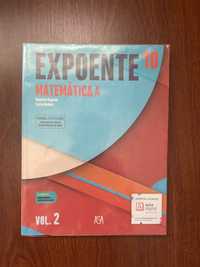 Expoente 10 Matemática A, volume 2 - Livro Escolar