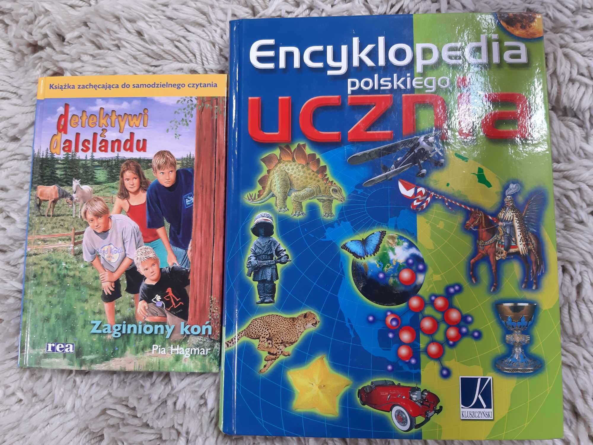 Książki używane "Detektywi z Dalslandu", "Encyklopedia polskiegoucznia