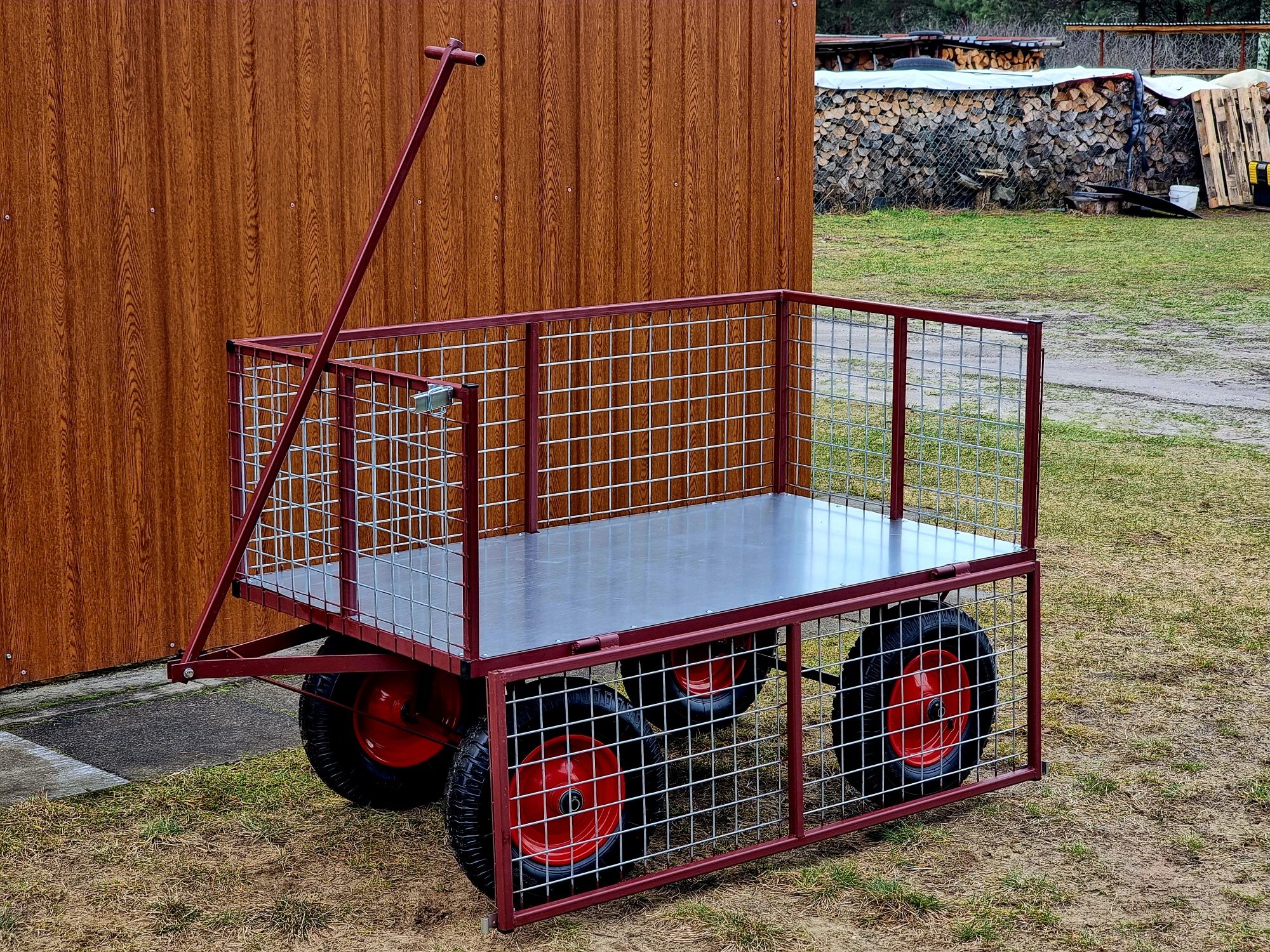 Wózek gospodarczy transportowy ogrodniczy 130x70cm wys burt 40cm