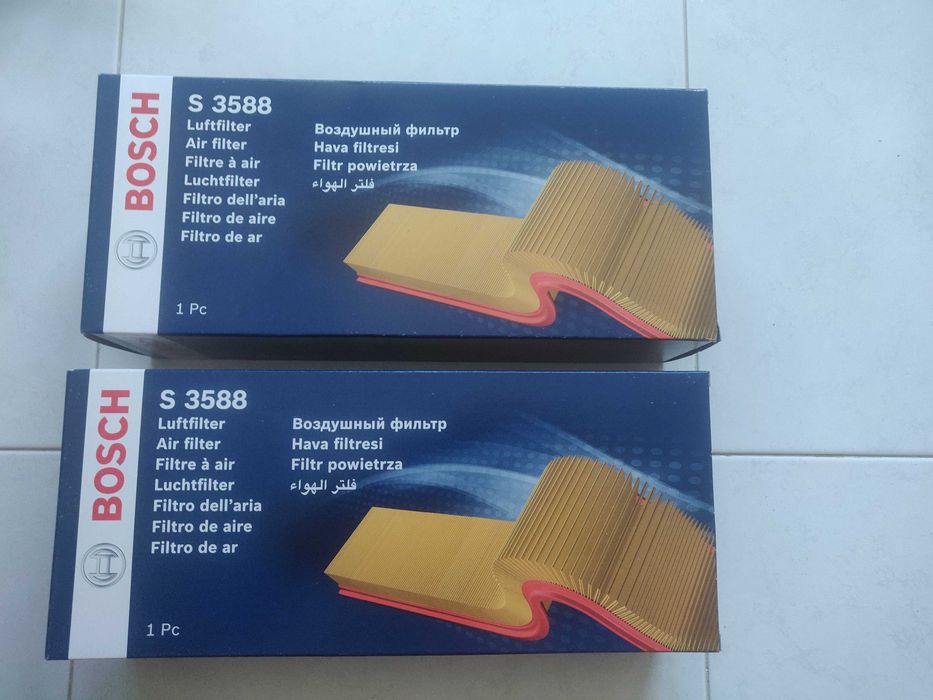 Filtro Ar BMW (Bosch) e escovas Bosch Aerotwin AP19 U e AP24 U