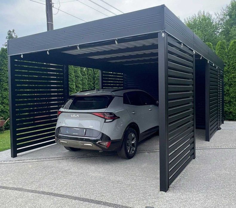 Wiata garażowa 6x6 - carport dwustanowiskowy na wymiar
