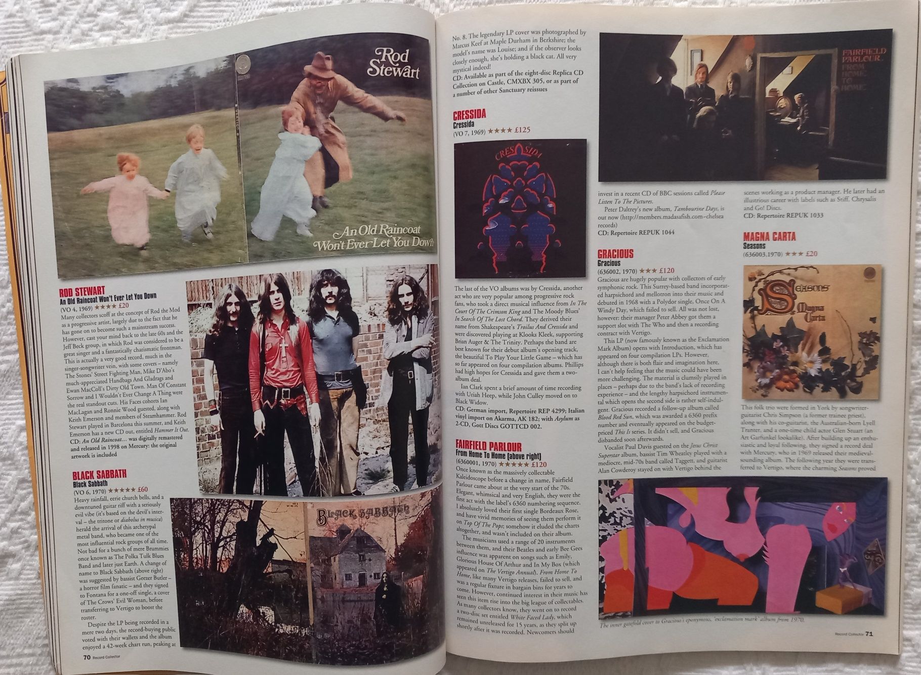 Record Collector 314 Especial Black Sabbath & a label Vertigo
