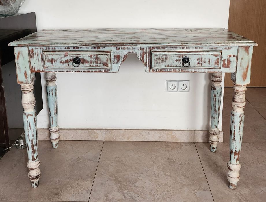 Stare biurko stół drewniany vintage Poznań Piła