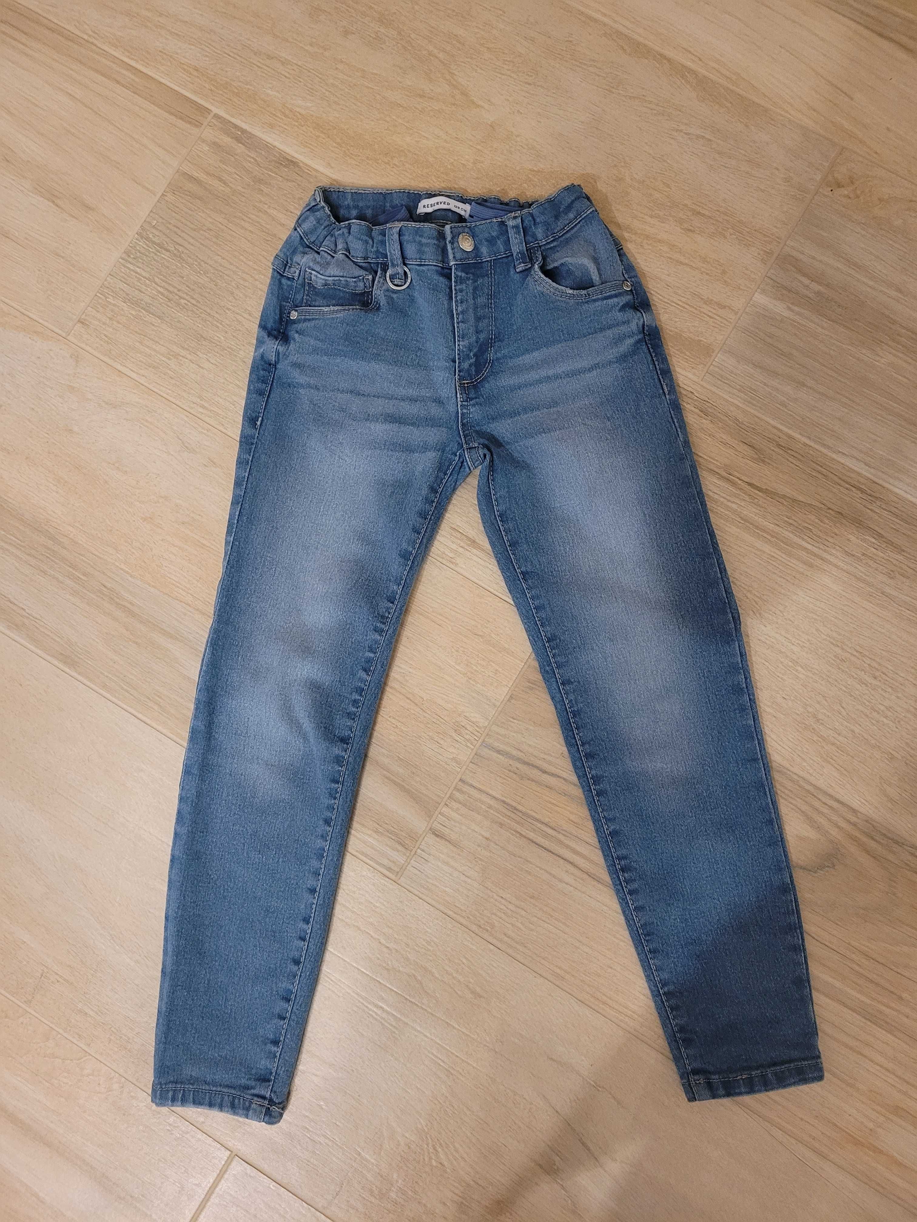 Spodnie jeansy reserved dziewczęce r. 128