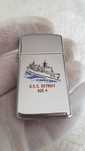 Zapalniczka Zippo Slim 1996r. USS Detroit AOE4. Nowa.