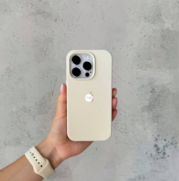 Чохол силіконовий на iphone 13 pro max бежевий beige