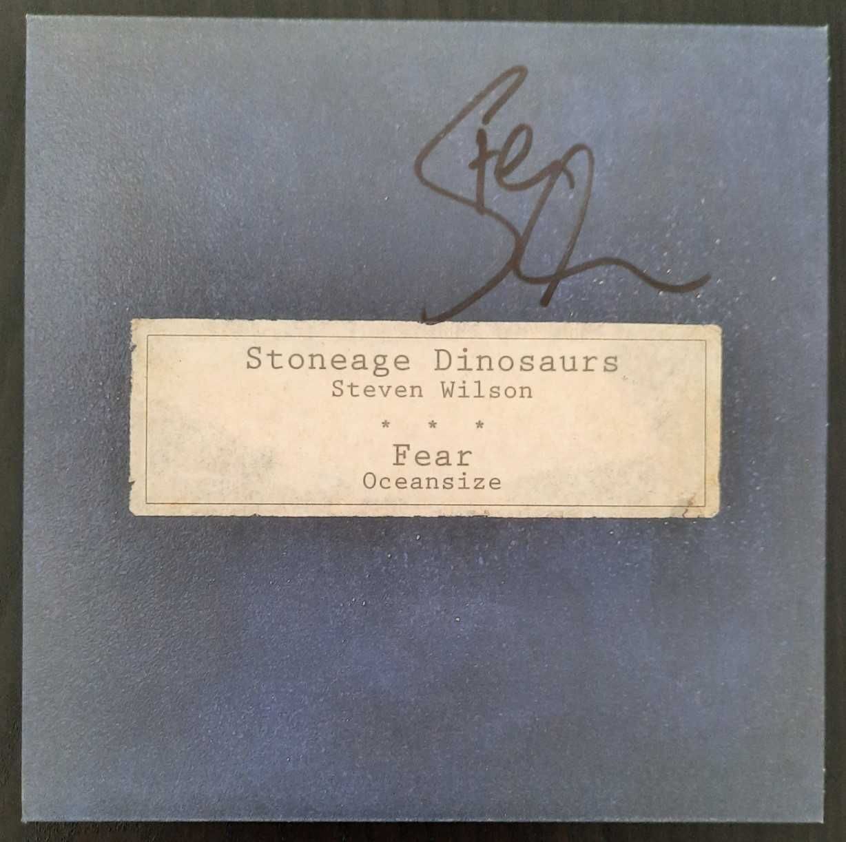 vinil autografado- Steven Wilson / Oceansize – Stoneage Dinosaurs/Fear
