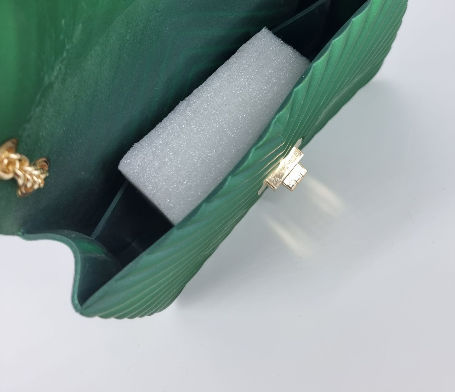 Torebka zielona metaliczna jelly bag kuferek sylwester Nowy