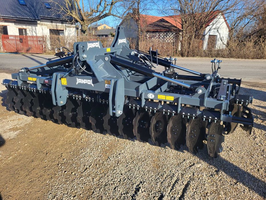 brona talerzowa hydrauliczna JANPOL SHREK 4m 560 talerz daszek 600