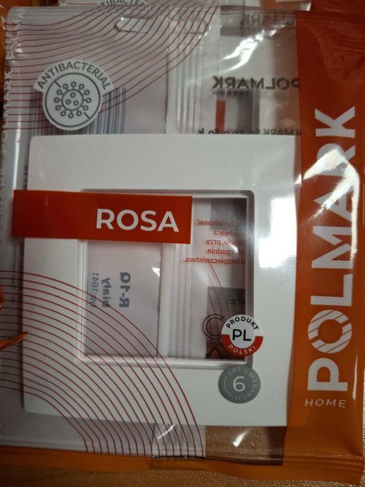 Komplet 4 włączników żaluzjowych  ROSA białe, z ramkami