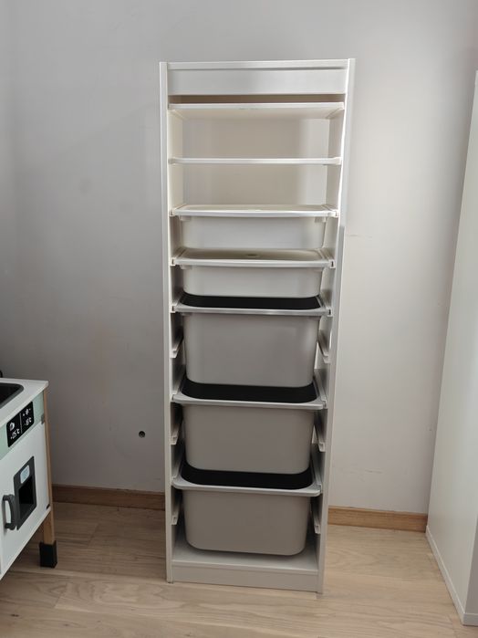 IKEA TROFAST biały regał z pojemnikami 46x30x145