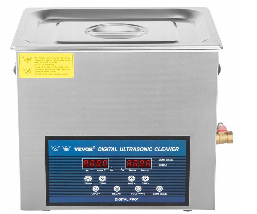Myjka ultradźwiękowa do mycia części biżuterii cyfrowa 10L