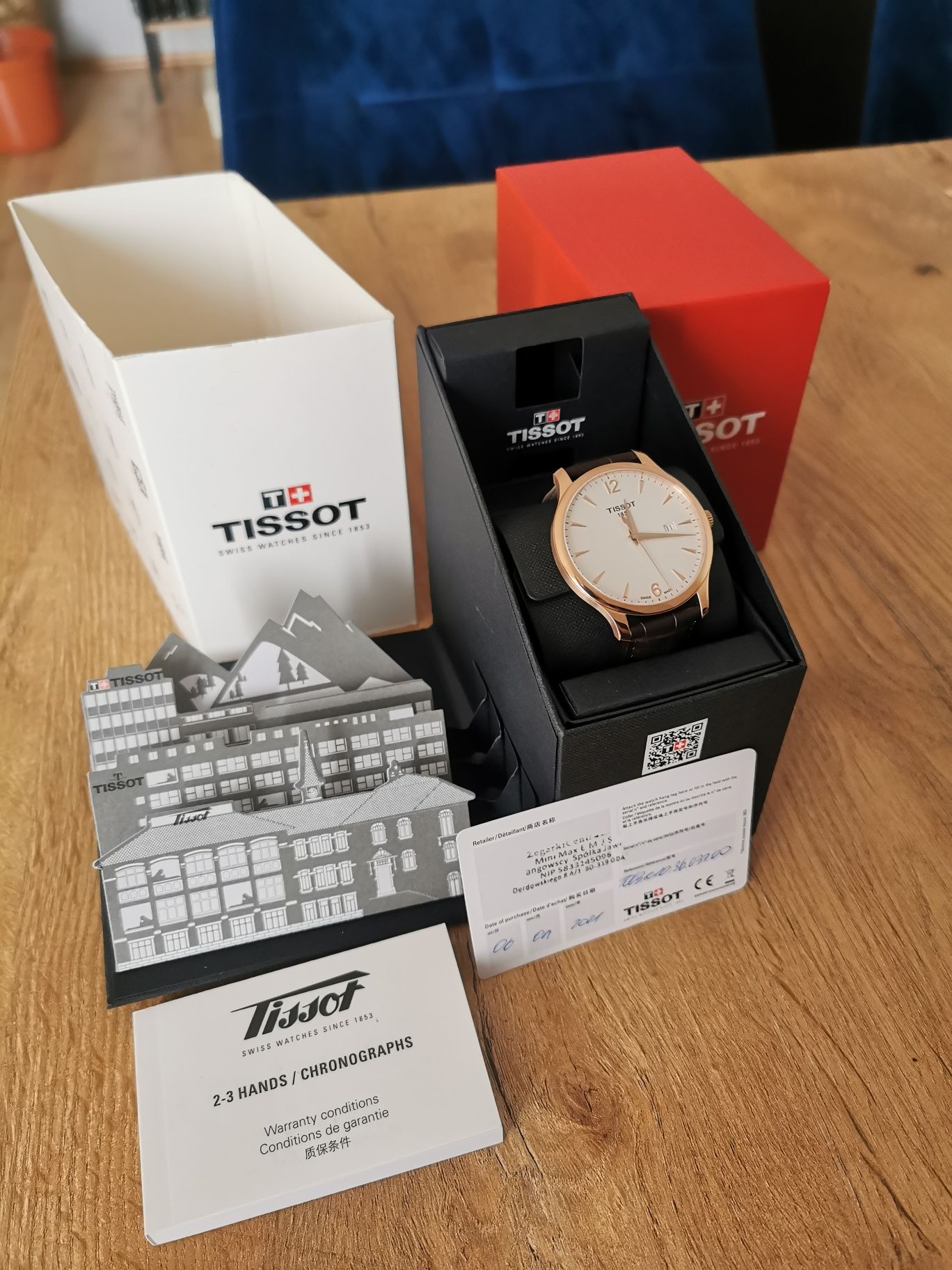 Tissot Tradition w kolorze różowego złota - nowy