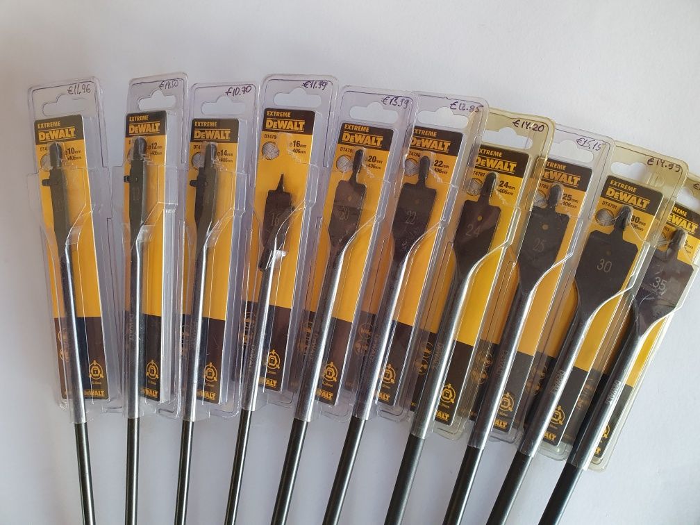 Перьевое сверло по дереву Bosch. Сверло Dewalt по дереву