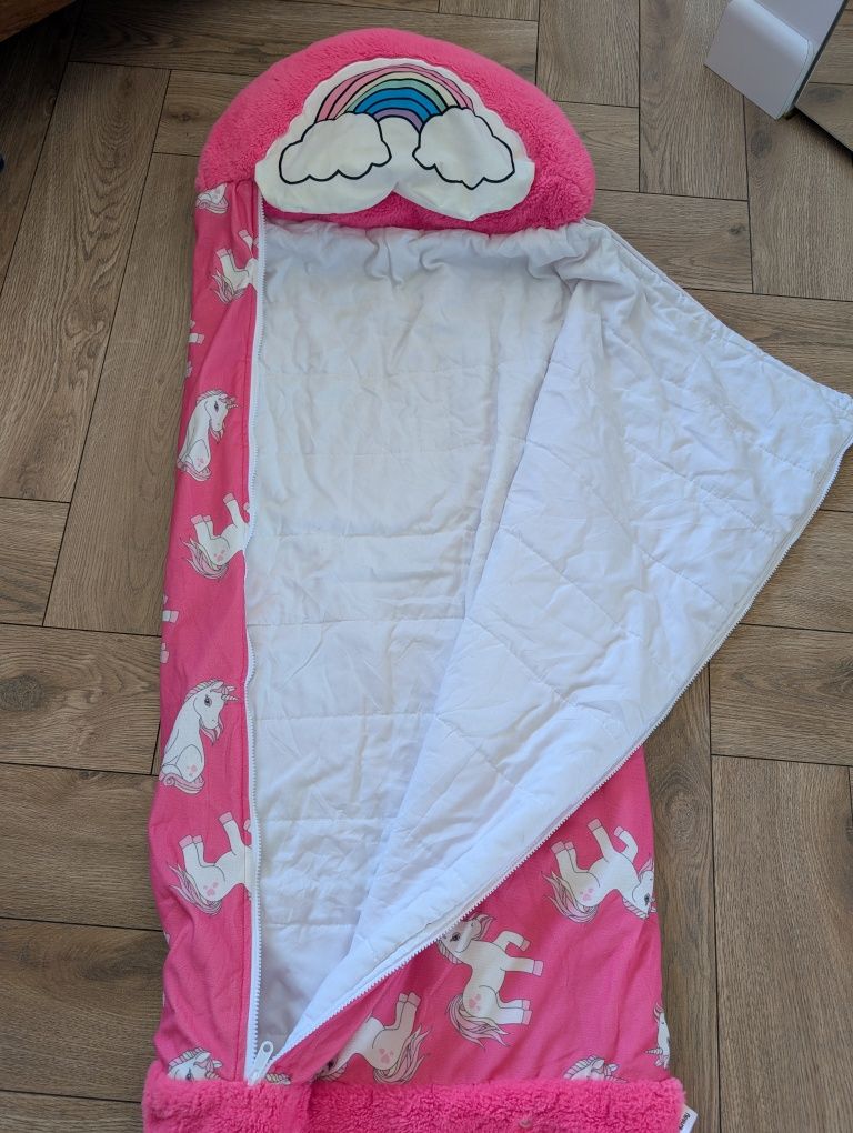 Śpiwór dziecięcy poduszka 2 w 1 jednorożec 120cm