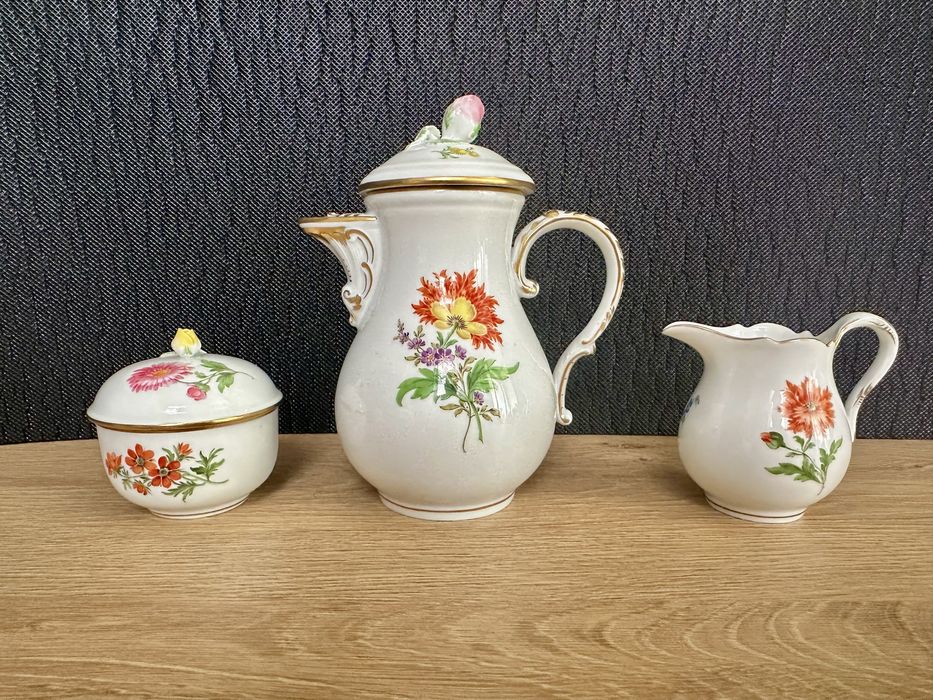 Miśnia, Meissen serwis 6 os. do espresso; stan idealny