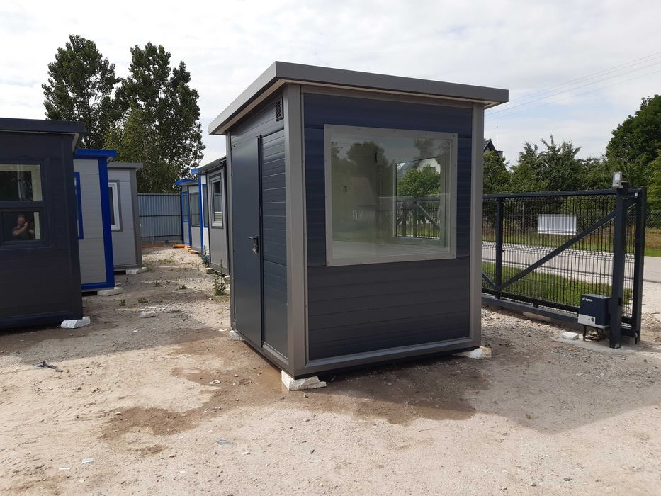 stróżówka biuro wartownia budka ochrony pawilon kiosk barak portiernia