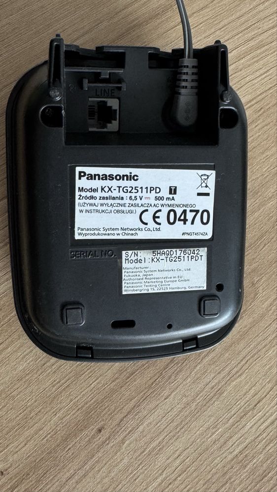 Telefon bezprzewodowy Panasonic KX-TG2511PD – baza + słuchawka