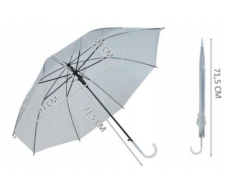 2 sztuki | Przezroczysta Parasolka Automatyczna Parasol Transparentny