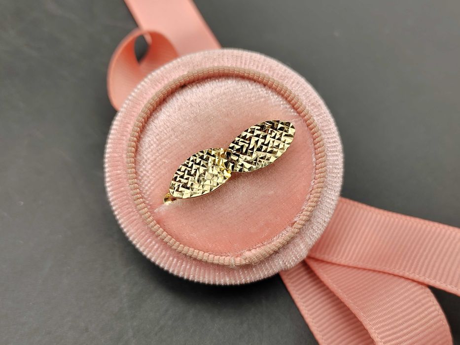 NOWE Złote Kolczyki Listki / Złoto 585