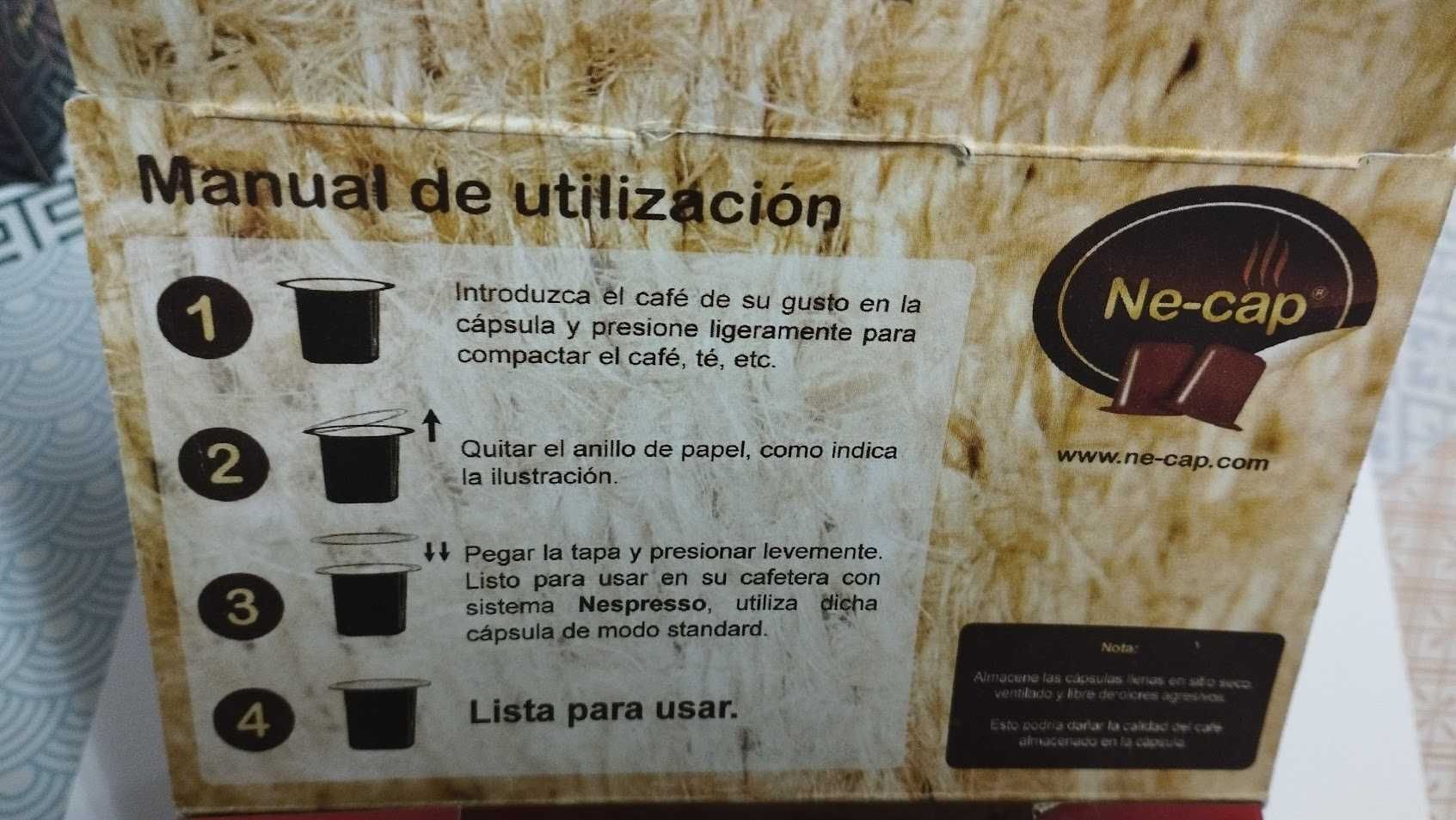 Cápsulas de para café de enchimento Nespresso