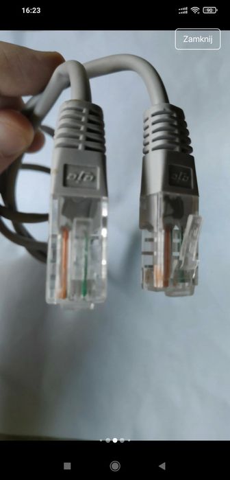 Zestaw kabli minijack USB kabel internetowy.