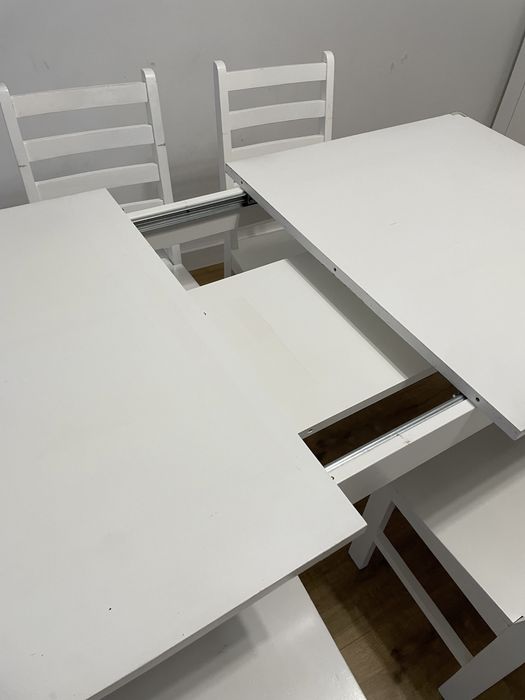 Stół drewniany rozkładany  dł.160-200xszer.90xgł.80 + krzesła GRATIS