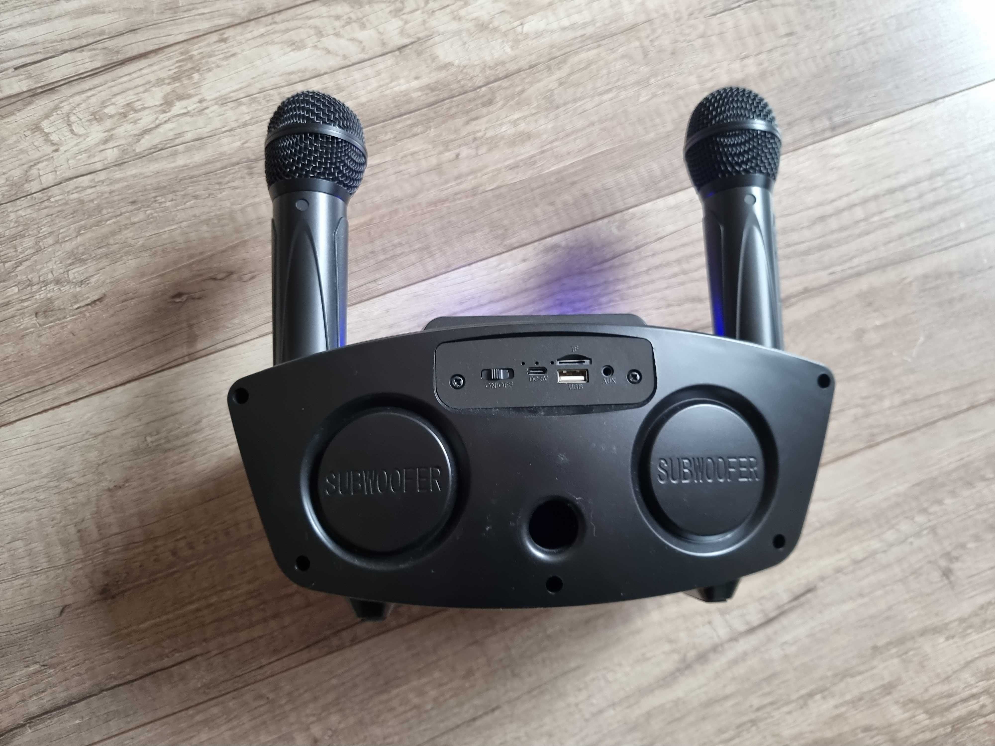 Zestaw karaoke SDRD SD-306, 2 mikrofony Bluetooth, 
głośnik.