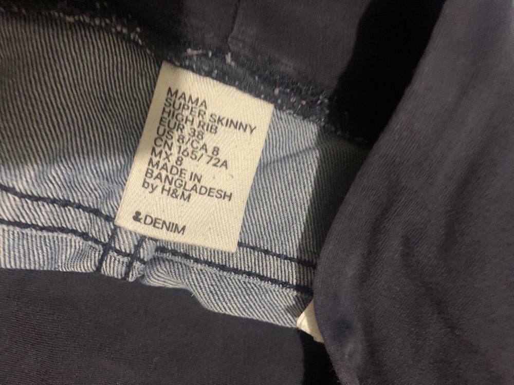 Spodnie jensowe ciążowe H&M 38