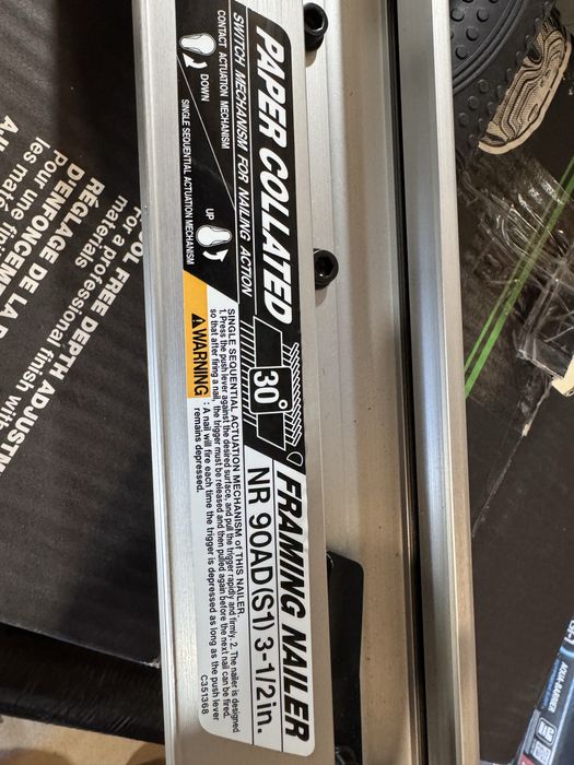 Нейлер Nailer Metabo HPT 90AE(S1) Hitachi пневмопистолет.30-34°