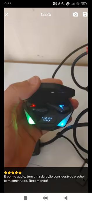 Caixa de fones RGB BOA QUALIDADE