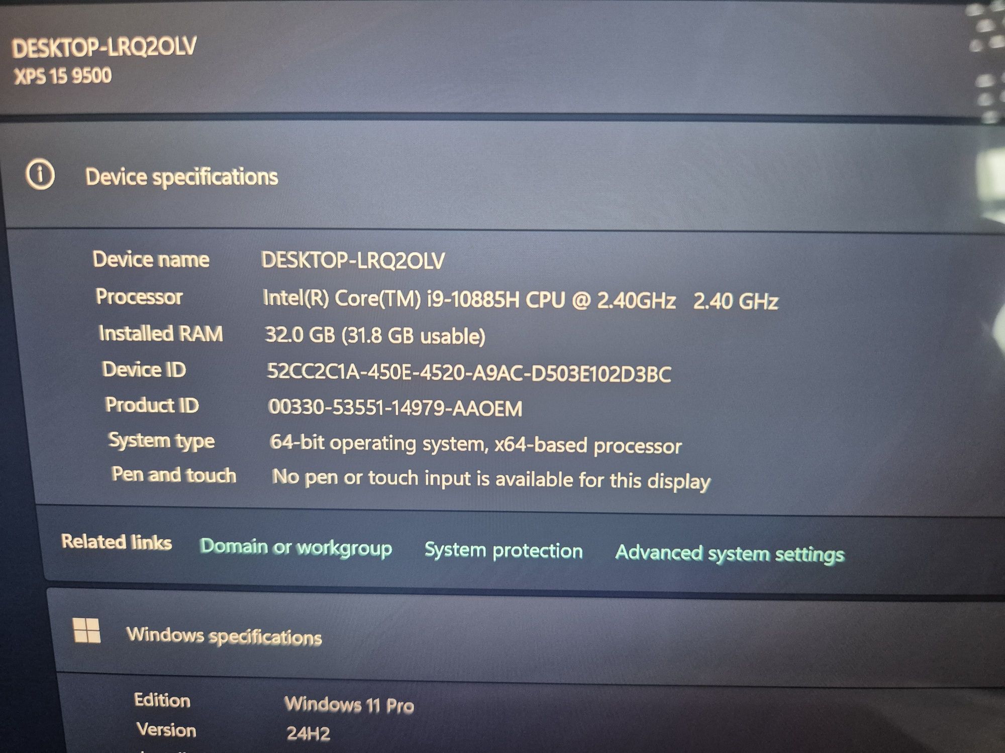 Dell XPS 15 9500