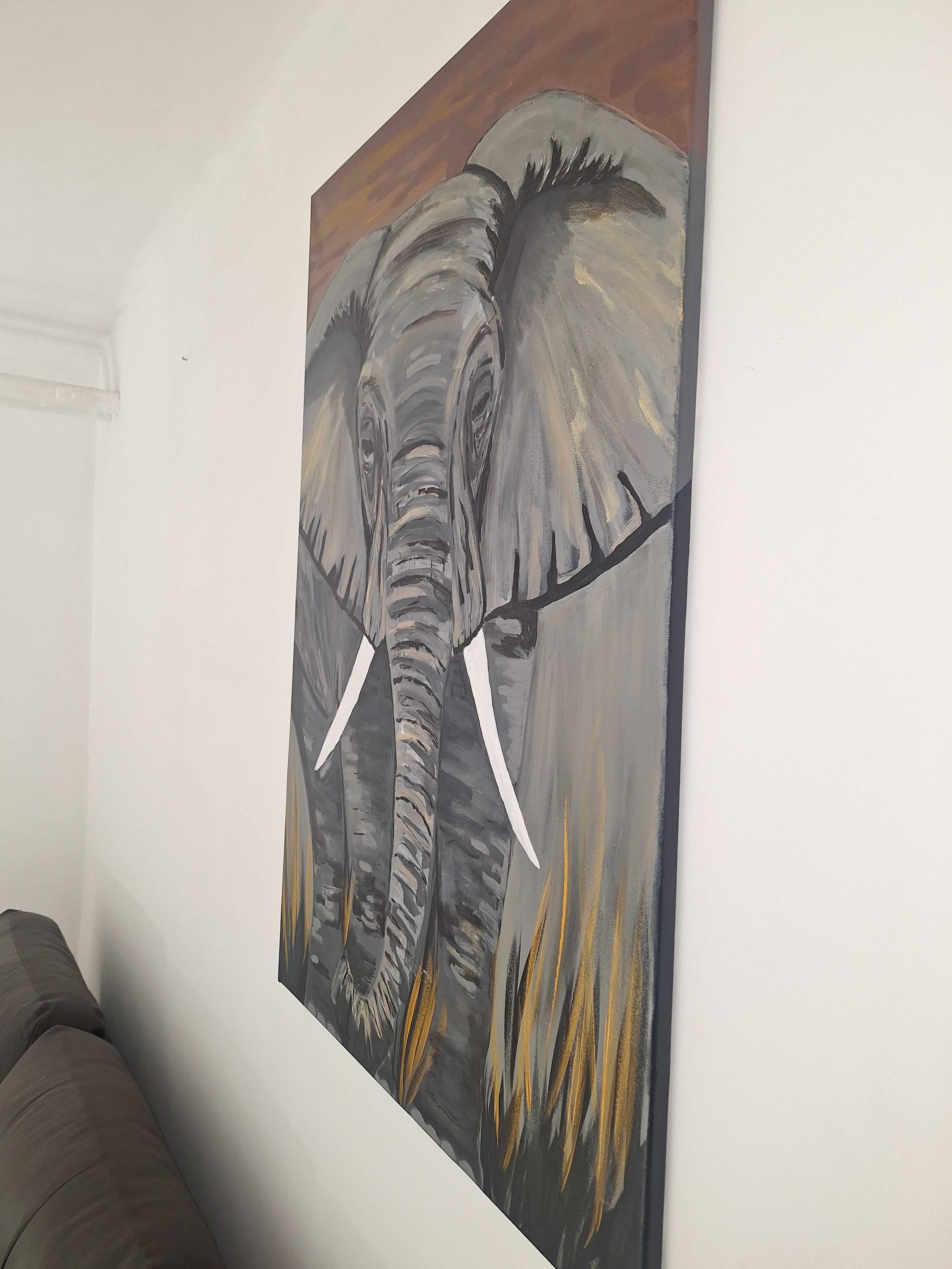 Obraz akrylowy "słoń" 90x60