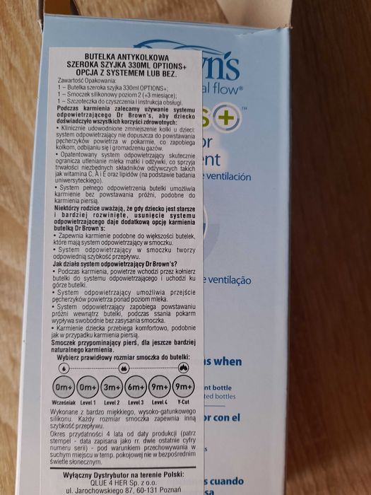 Nowa Butelka DrBrowns Options+ 330ml